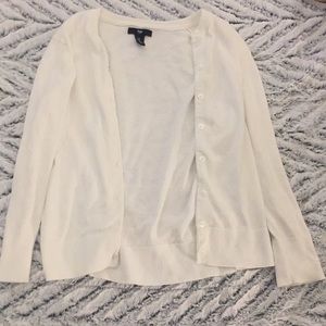 White cardigan